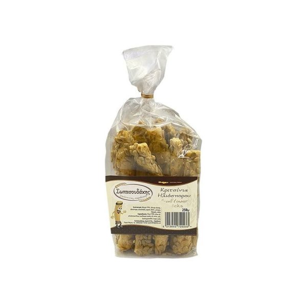 Gressins artisanaux aux graines de tournesol de Crète sans conservateurs 250gr