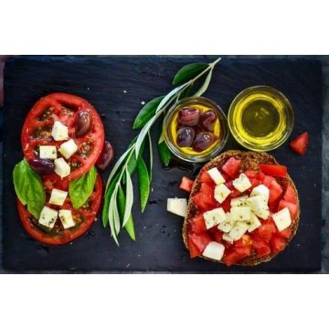 salades accompagnés d'olives