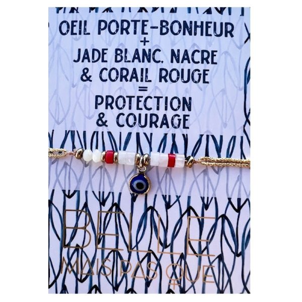 Bracelet Œil Grec Porte-Bonheur "Protection et Courage"