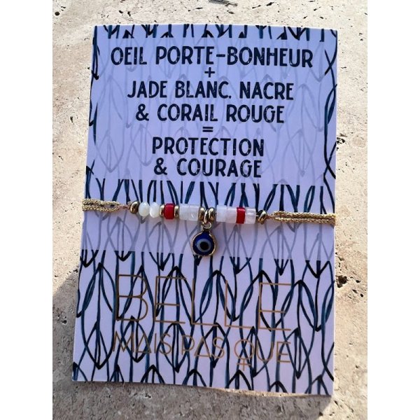 Bracelet Oeil Grec Porte-Bonheur "Protection et Courage"