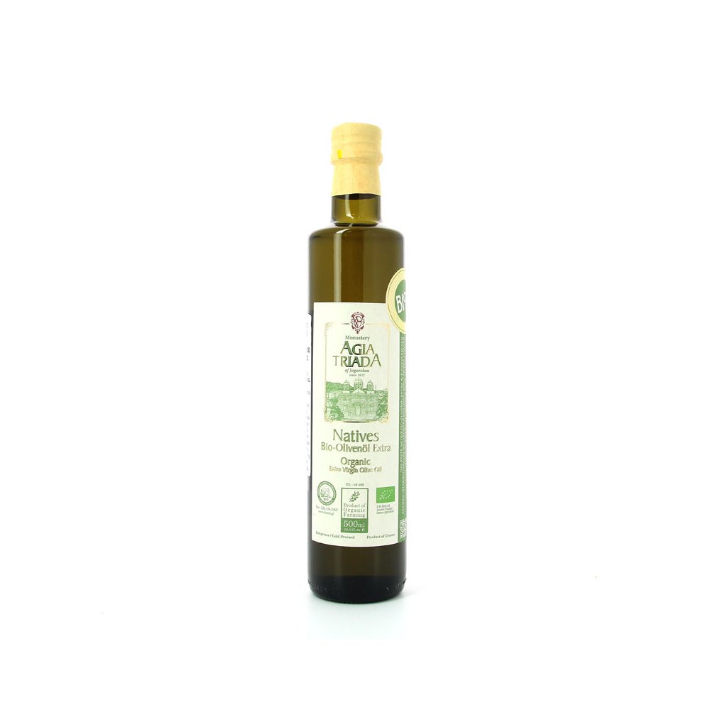 Huile d'olive Extra Vierge Bio du Monastère Agia Triada 500ml