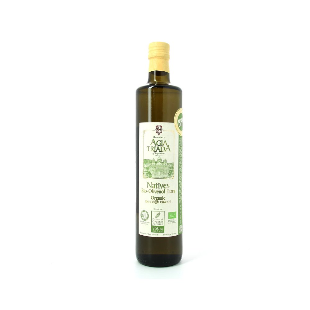 Huile d'olive vierge extra biologique de Crète Agia Triada 750 ml