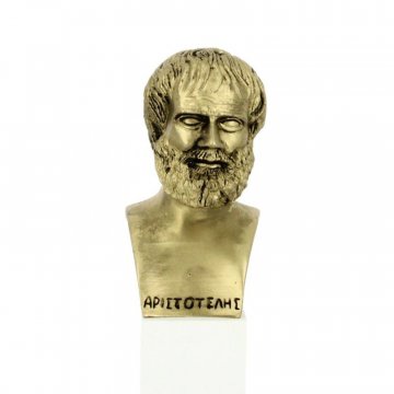 Statue d'Aristote Dorée en Albatre 23cm