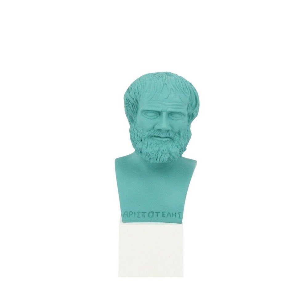 Statue d'Aristote Verte en Albâtre 23 cm