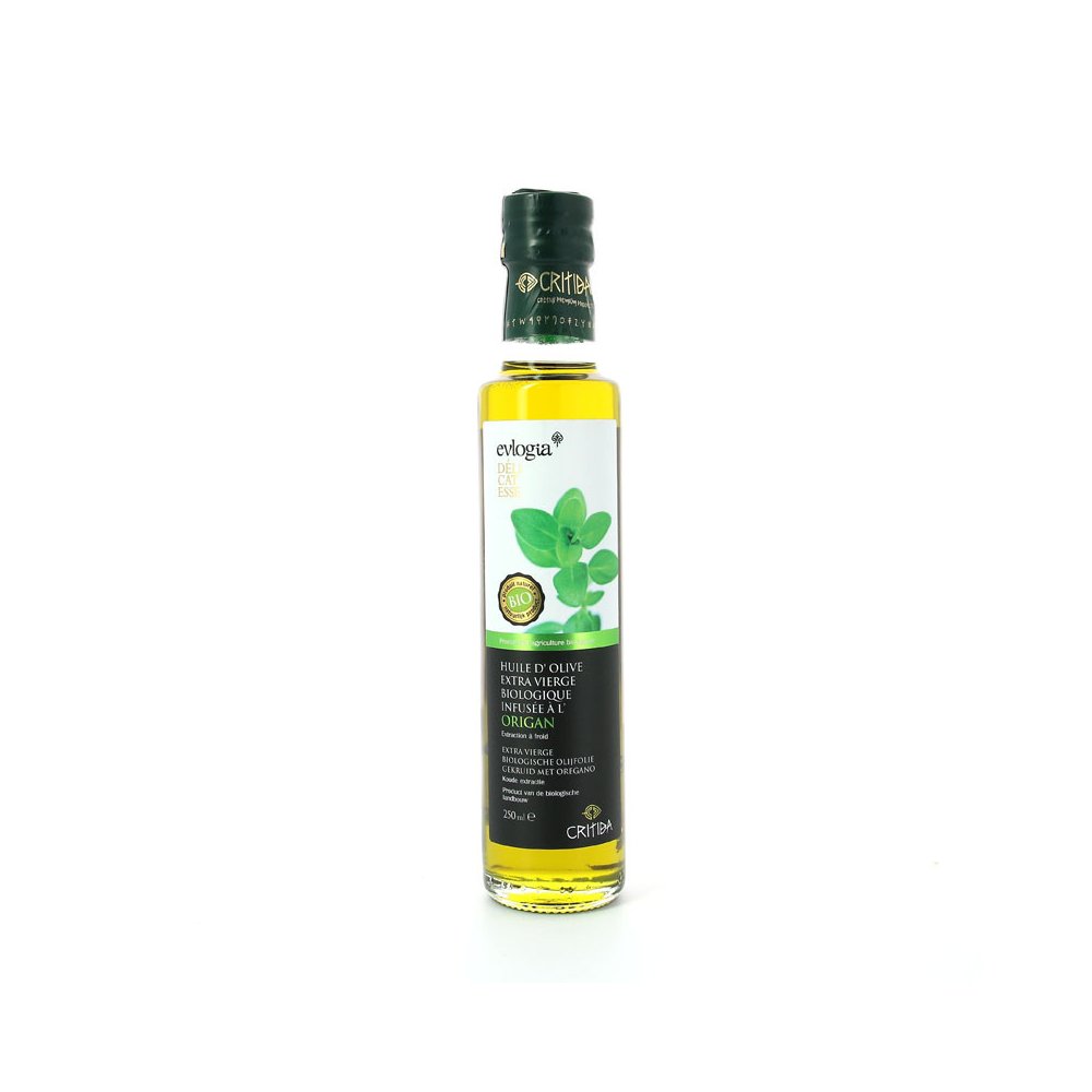 Huile d olive Extra Vierge Bio infusée à l'origan 250ml - Critida