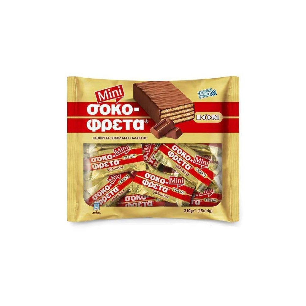 Chokofreta : Mini Gaufrettes au Chocolat au Lait 210gr
