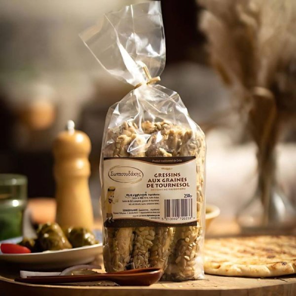 Gressins crétois aux graines de tournesol 250gr