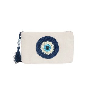 Pochette Oeil Grec Brodé 24x15cm