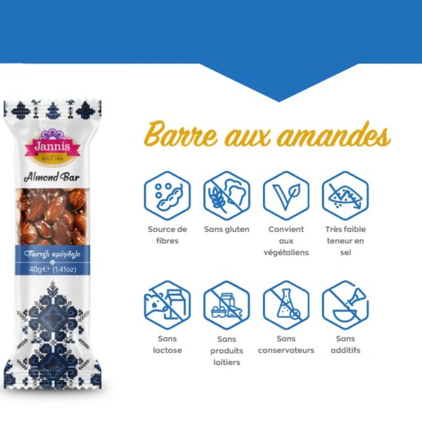 Barre Énergétique aux Amandes Jannis 40gr