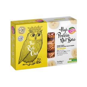 Barres Hyper Protéinées aux Noix et à la Banane - Sans Sucre Ajouté - 3x28g Jannis